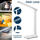 NNEDSZ Touch LED Desk Lamp Bedside Study Reading Table Light Dimmable USB Rechargeable