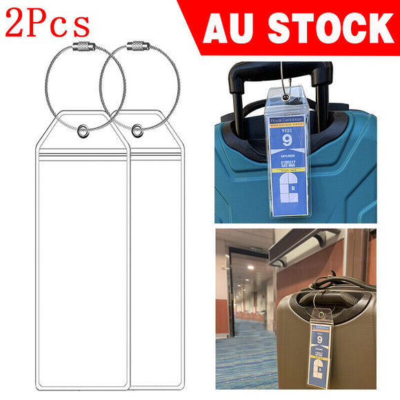 NNEDSZ 2 Cruise Ship Luggage Tags Holders HQ Great for ROYAL CARIBBEAN & CELEBRITY
