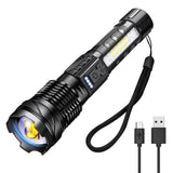 NNEDSZ Super Bright 30W 14LED Flashlight White Laser Tactical Torch Lamp for Camping AU