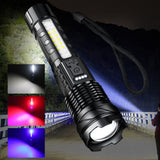 NNEDSZ Super Bright 30W 14LED Flashlight White Laser Tactical Torch Lamp for Camping AU
