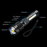 NNEDSZ Super Bright 30W 14LED Flashlight White Laser Tactical Torch Lamp for Camping AU