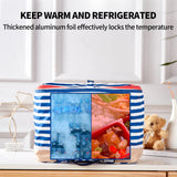 NNEDSZ Blue Insulated Picnic Bag Thermal Cooler Portable Lunch Food Tote Carry Storage Bag