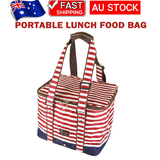 NNEDSZ Red Insulated Picnic Bag Thermal Cooler Portable Lunch Food Tote Carry Storage Bag