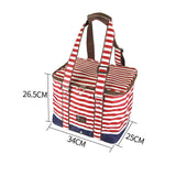 NNEDSZ Red Insulated Picnic Bag Thermal Cooler Portable Lunch Food Tote Carry Storage Bag