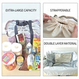 NNEDSZ Large Supermarket Shopping Bag Eco Grocery Shoulder Bag Tote Foldable Reusable