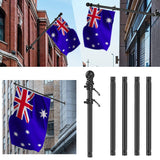 NNEDSZ 1.8M Flag Pole Kit Stainless Steel Flag Pole Kit Swivel Flagpole Ring for House