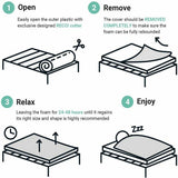 NNEDSZ 7 Zone Memory Foam Topper Mattress Toppers Cool Gel Pad Mat Medium Firm 8cm Thick 183cm x 203cm
