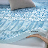 NNEDSZ 7 Zone Memory Foam Topper Mattress Toppers Cool Gel Pad Mat Medium Firm 8cm Thick 183cm x 203cm