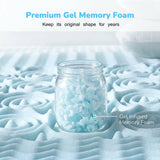 NNEDSZ 7 Zone Memory Foam Topper Mattress Toppers Cool Gel Pad Mat Medium Firm 8cm Thick 183cm x 203cm