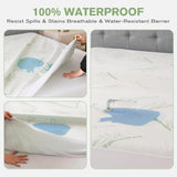 NNEDSZ Waterproof Bamboo Fully Fitted Mattress Protector King Single
