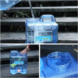 NNEDSZ Portable Water Bucket 20L Camping Water Container Outlet Tap Barrel Outdoor