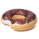 NNEDSZ 2pcs Coffee Inflatable Giant Donut Raft Swim Ring Float Swimming Pool Beach Lounge Pink Coff 120CM