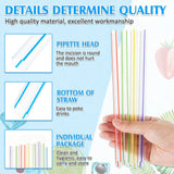 NNEDSZ BPA-Free Multi Colored Straws Bendable Disposable Drinking Plastic Party Straws
