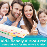 NNEDSZ BPA-Free Multi Colored Straws Bendable Disposable Drinking Plastic Party Straws