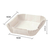 NNEDSZ 50PCS  Square white Box Air Fryer Disposable Paper Liner Non-Stick Pan Parchment Baking Paper
