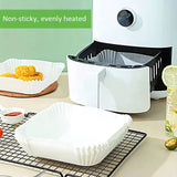 NNEDSZ 50PCS  Square white Box Air Fryer Disposable Paper Liner Non-Stick Pan Parchment Baking Paper