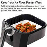 NNEDSZ 50PCS  Square white Box Air Fryer Disposable Paper Liner Non-Stick Pan Parchment Baking Paper