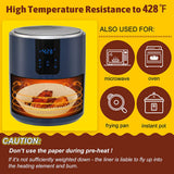 NNEDSZ 50PCS  Square white Box Air Fryer Disposable Paper Liner Non-Stick Pan Parchment Baking Paper