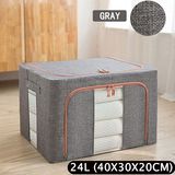NNEDSZ Foldable Storage Box Crushed Steel Frame Clothes Quilt Toys Organizer 24L