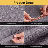 NNEDSZ Foldable Storage Box Crushed Steel Frame Clothes Quilt Toys Organizer 24L