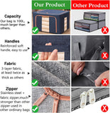 NNEDSZ Foldable Storage Box Crushed Steel Frame Clothes Quilt Toys Organizer 24L