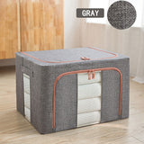 NNEDSZ Foldable Storage Box Crushed Steel Frame Clothes Quilt Toys Organizer 60L  Random color