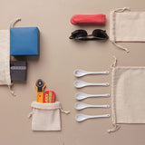 50Pcs 20X30cm Drawstring Storage Bags Calico Bags Linen Tote Gift Bag Bulk