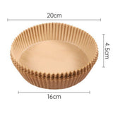 NNEDSZ 50PCS Round Brown Box Air Fryer Disposable Paper Liner Non-Stick Pan Parchment Baking Paper
