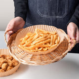NNEDSZ 50PCS Round Brown Box Air Fryer Disposable Paper Liner Non-Stick Pan Parchment Baking Paper