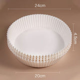 NNEDSZ 50PCS Round white Box Air Fryer Disposable Paper Liner Non-Stick Pan Parchment Baking Paper