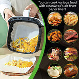 NNEDSZ 50PCS Round white Box Air Fryer Disposable Paper Liner Non-Stick Pan Parchment Baking Paper