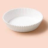 NNEDSZ 50PCS Round white Box Air Fryer Disposable Paper Liner Non-Stick Pan Parchment Baking Paper