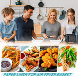 NNEDSZ 50PCS Round white Box Air Fryer Disposable Paper Liner Non-Stick Pan Parchment Baking Paper