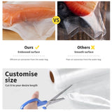 NNEDSZ 1 Roll VACUUM FOOD SEALER BAGS SAVER SEAL ROLLS STORAGE COMMERCIAL HEAT GRADE 20CMX6M