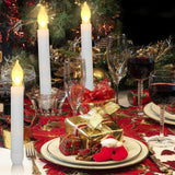 NNEDSZ 6XLED Flameless Candles Light Taper wih Battery Operated Party Wedding