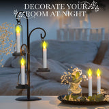 NNEDSZ 6XLED Flameless Candles Light Taper wih Battery Operated Party Wedding