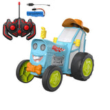 NNEDSZ Blue 360 Rotating Crazy Jumping Car with Light Music Remote Control RC Stunt Car AU