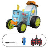 NNEDSZ Blue 360 Rotating Crazy Jumping Car with Light Music Remote Control RC Stunt Car AU
