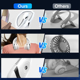 NNEDSZ 5000mAh Mini Neck Fan Bladeless Foldable Portable Quiet Rechargeable 360 degree Cooler random color