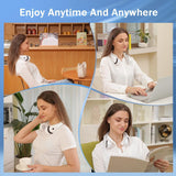 NNEDSZ 5000mAh Mini Neck Fan Bladeless Foldable Portable Quiet Rechargeable 360 degree Cooler random color