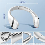 NNEDSZ 5000mAh Mini Neck Fan Bladeless Foldable Portable Quiet Rechargeable 360 degree Cooler random color
