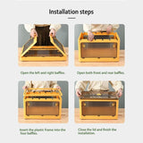 NNEDSZ 28L yellow Storage Container Stackable 5 Sides Open Top Lid Transparent Foldable