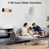 NNEDSZ Infrared Electric Wall Heater Patio Bathroom Heat Waterproof Strip with Remote