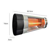 NNEDSZ Infrared Electric Wall Heater Patio Bathroom Heat Waterproof Strip with Remote