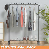 NNEDSZ Heavy Duty Clothes Rail Rack Hanging Garment Display Stand Shoe Storage Shelf AU