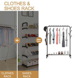 NNEDSZ Heavy Duty Clothes Rail Rack Hanging Garment Display Stand Shoe Storage Shelf AU