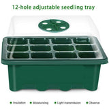 NNEDSZ 10 Set 12 Hole Plant Seed Grow Box Propagation Nursery Seedling Starter Tray