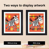 NNEDSZ Children Kids Art Frames Art Projects Wooden Artwork Display 150 Pictures Hold Black