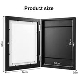 NNEDSZ Children Kids Art Frames Art Projects Wooden Artwork Display 150 Pictures Hold Black