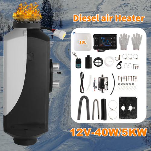 NNEDSZ 12V Diesel Heater 5KW Air Tank Remote Control LCD Thermostat Caravan Motorhome